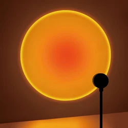 Sunset projection lamp, USB home decoration atmosphere lamp, multi-angle rotatable, suitable for home living room and bedroom