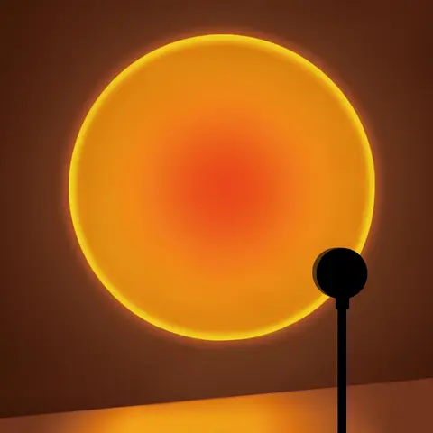 Sunset projection lamp, USB home decoration atmosphere lamp, multi-angle rotatable, suitable for home living room and bedroom