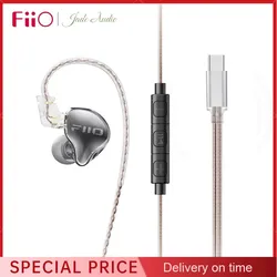 FiiO JD10 auriculares intrauditivos tipo C auriculares con cable estéreo HIFI auriculares de música de graves auriculares deportivos tapones para los oídos de música