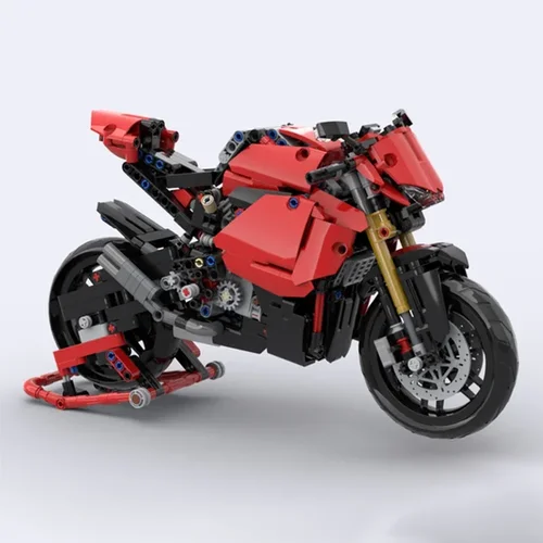 Ducatis Panigale V4 R 오토바이 업그레이드 모델 빌딩 블록 키트, 슈퍼바이크 빌딩 블록 장난감, 명절 선물, 843 개 