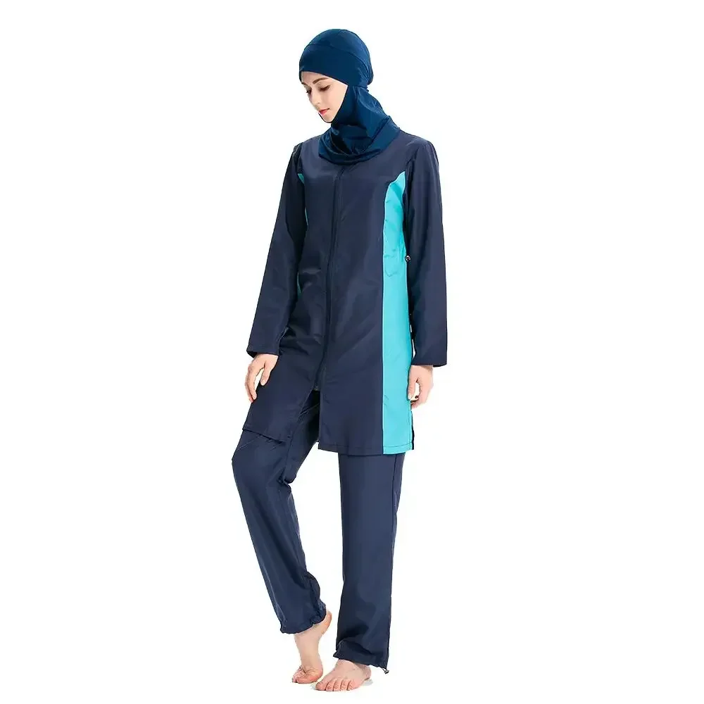 Women Muslim Modest Swimwear Hijab Swimsuit Female Swimming Suit Cover Ups Burkini For Woman Islamic Long Sleeve Bathing Swim