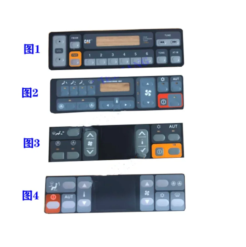 Excavator Cab Display Button Accessories Meter Sticker Excavator Accessories Fit For CATERPILLAR CAT 320B/C/D