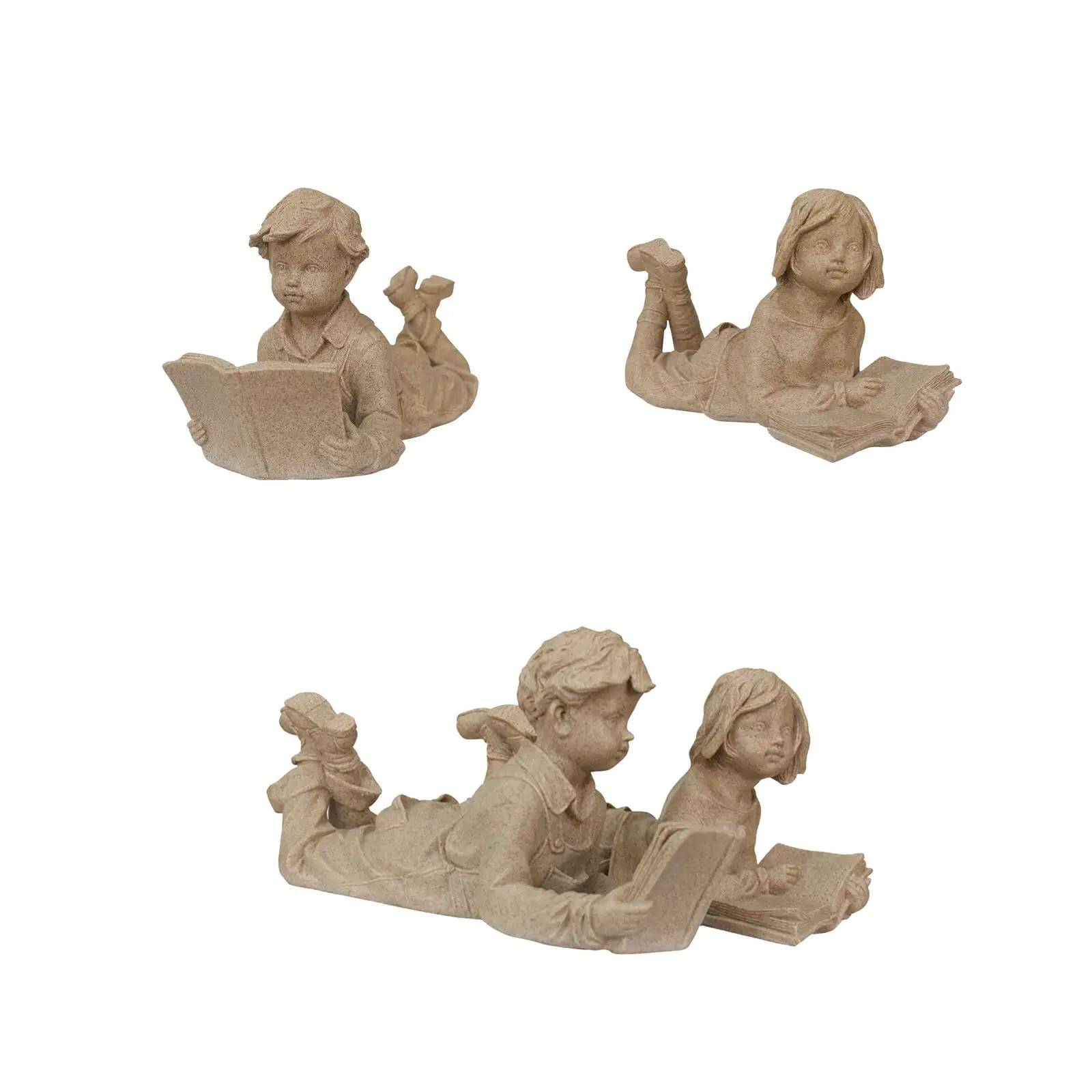 

Kids Reading Statue Reading Figurine Modern Table Centerpiece Kids Sculpture Art for Office Living Room Cafe Shelf Decoration