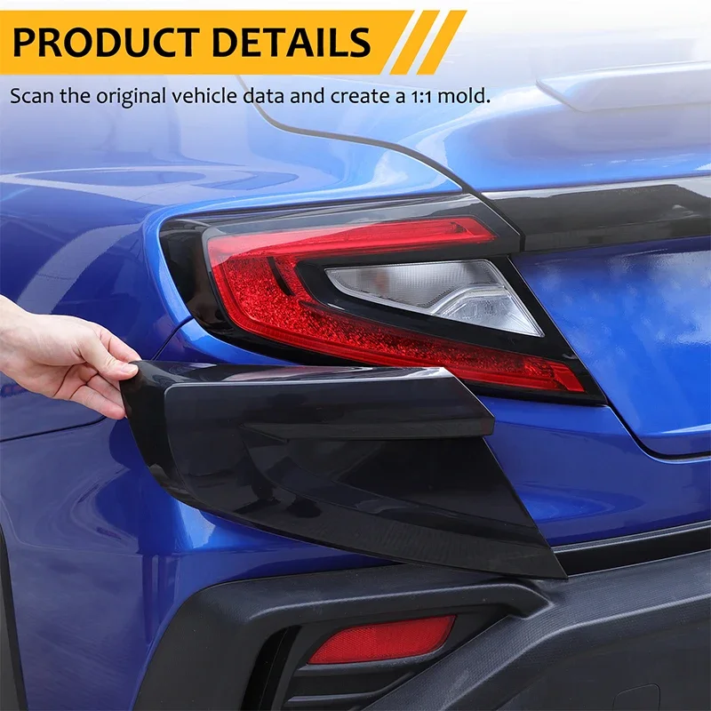 

For Subaru WRX 2022-2024 ABS Blackened Car Tail Light Black Shell Tail Light Trim Cover Sticker Car Accessories