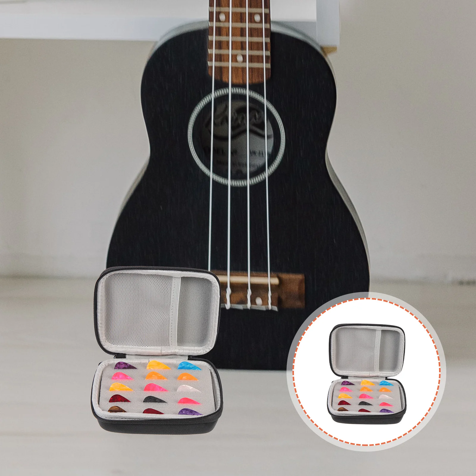 

1 set Guitar Pick Storage Holder Durable Plastic Plectrums For Electric Folk Guitar Comfortable Playing Practical Accessories