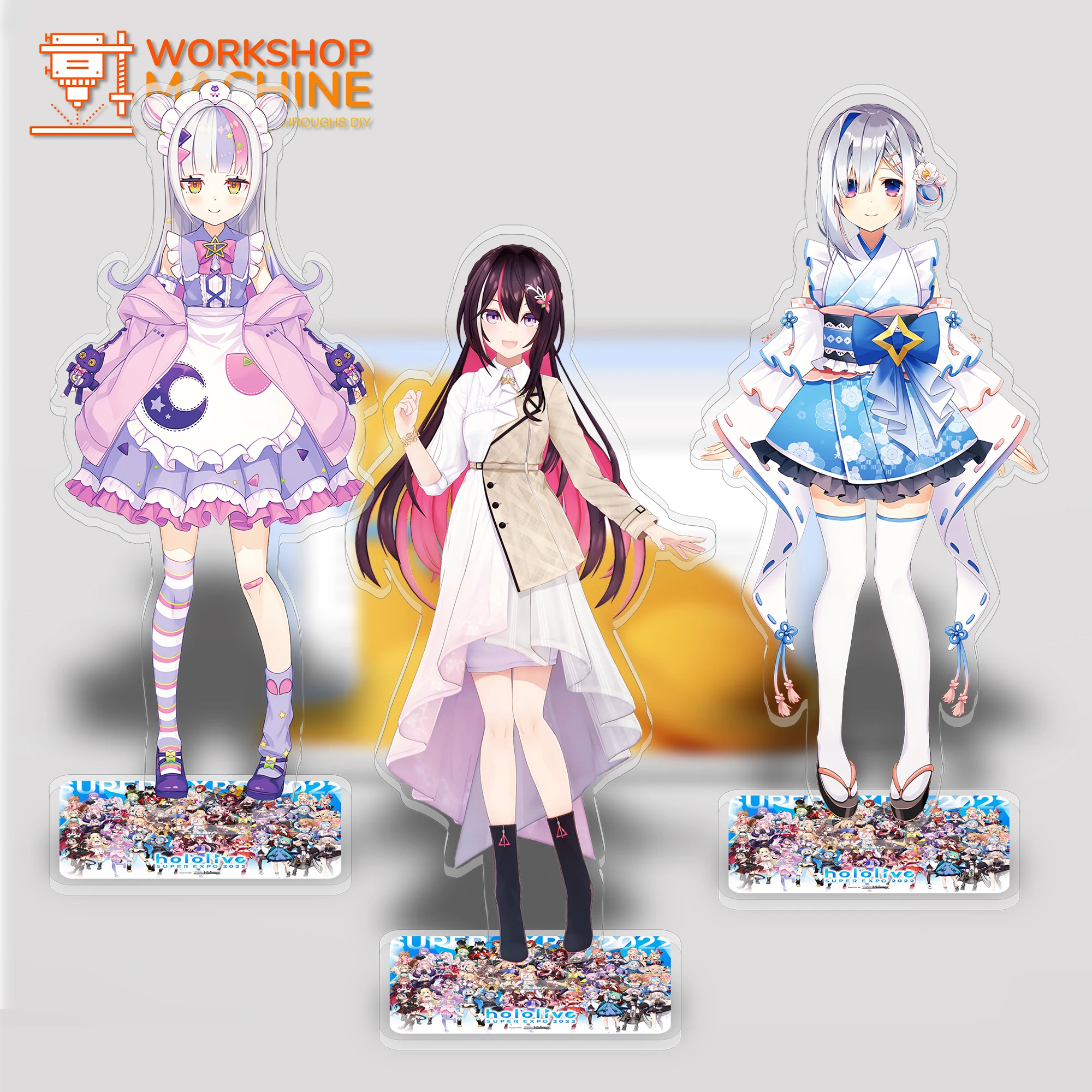 Hololive P2 karakter Anime akrilik Model dudukan pajangan Model dekorasi meja kantor ornamen hadiah properti pasangan ornamen sasis