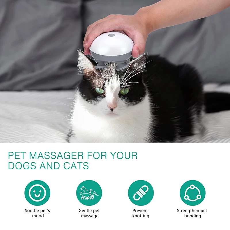 Electric Dog Cat Scalp Head Massager Massage Tools Deep Tissue Kneading Stress Release Massager Muscles Shoulder Arm Neck Calf