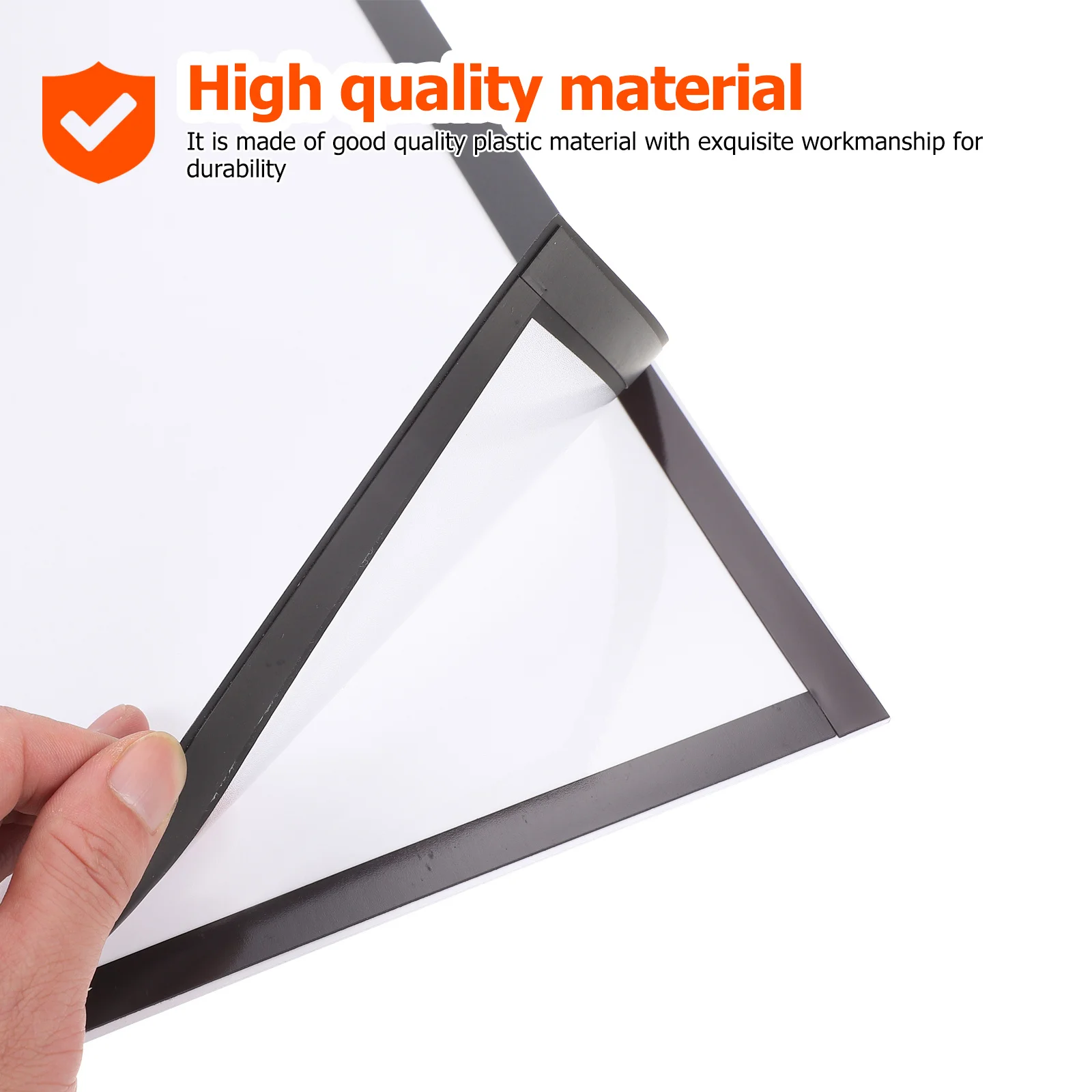 

2Sets Magnetic Photo Frame Self Adhesive Plastic Picture Frame for Paintings Display Certificates Report Holder