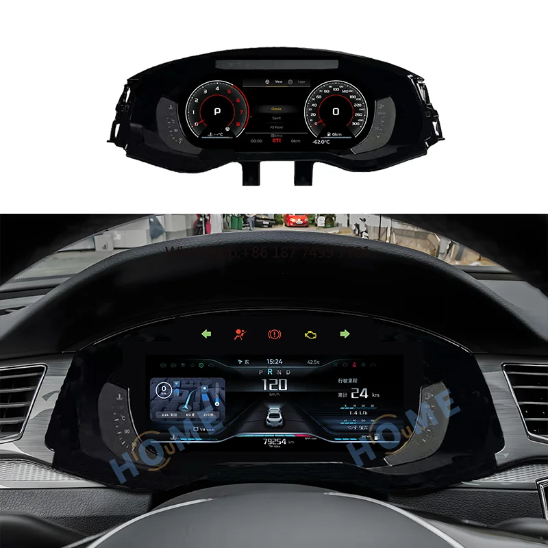 

LCD Speedometer Digital Dashboard Panel Virtual Instrument Cluster CockPit for ... 2016-2018 Navigation