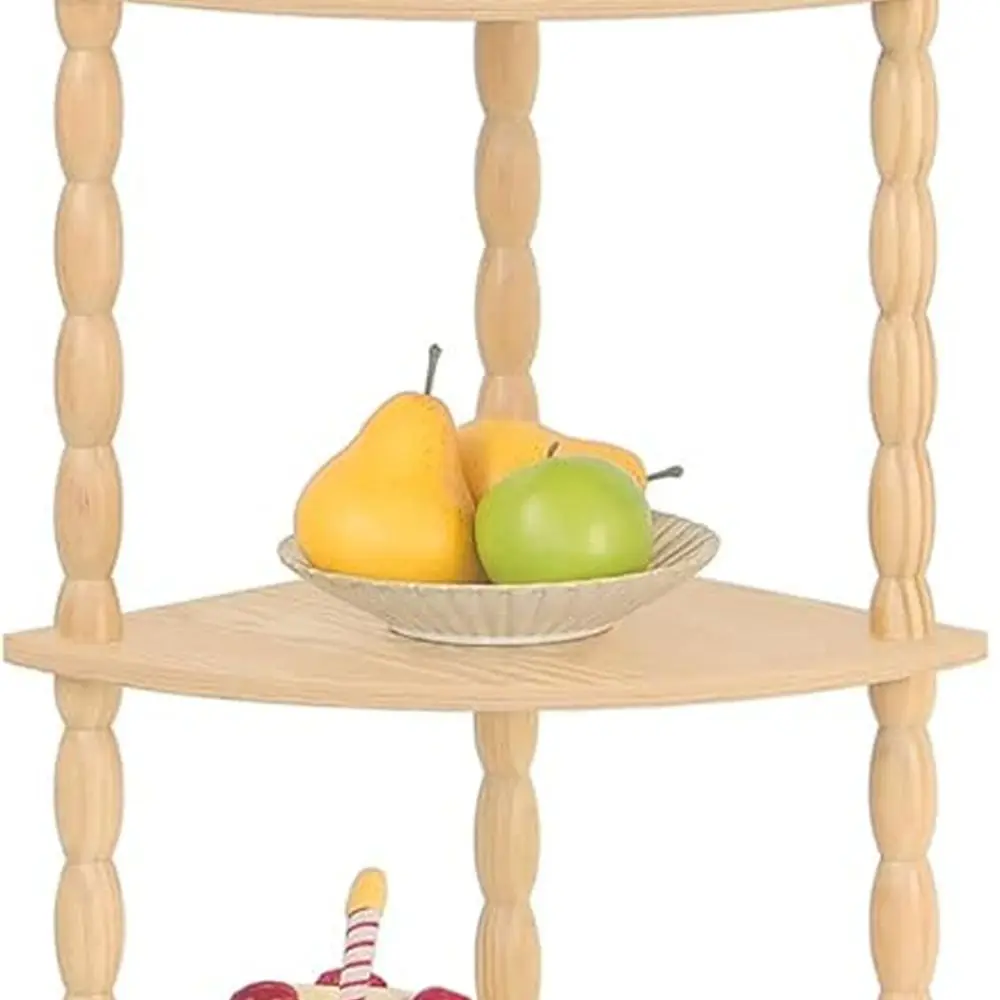 

5-Tier Corner Shelving Unit for Compact Spaces, Modern Storage Solution for Home Decor