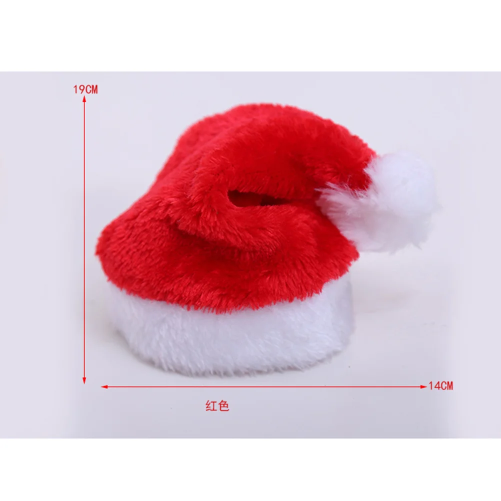 Dog Christmas Hat Dog Cat Pet Christmas Costume Outfits Small Dog Headwear Hair Grooming Accessories (Red)