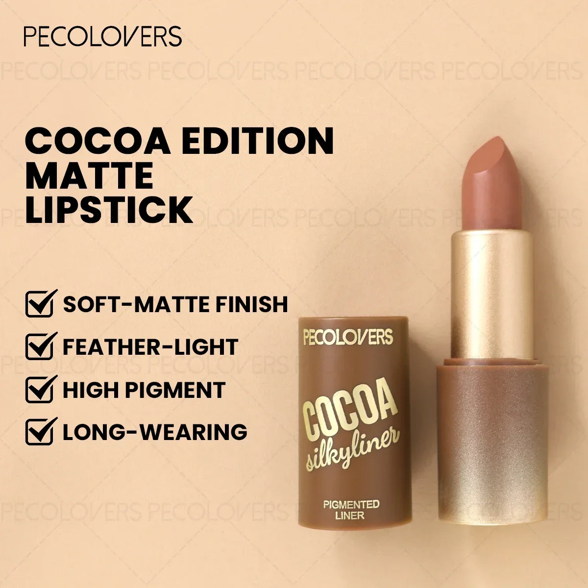 Rossetto con finitura liscia, lucidalabbra impermeabile a lunga durata, perfetto per il trucco quotidiano o per le vacanze