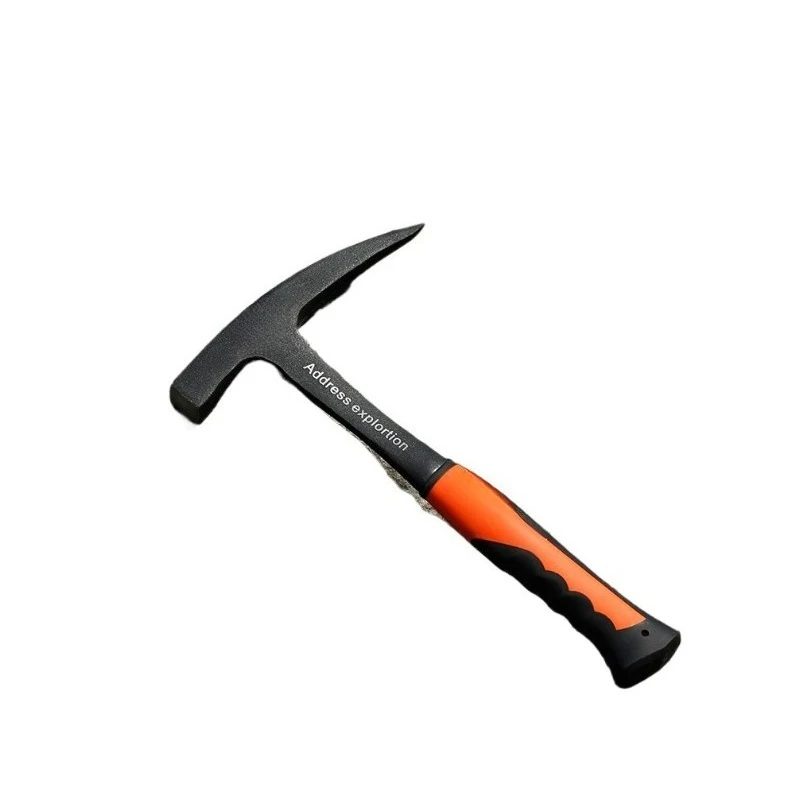 Multifunctional Hand Tools Rock Pick Geological Hammer Mine Exploration and Survey Pointed High Carbon Steel Pointed Tip