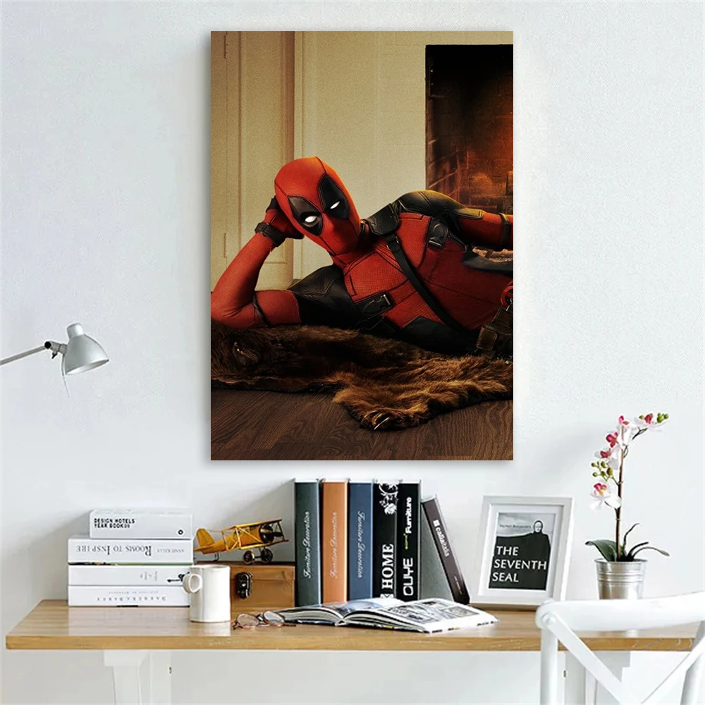 Funny Deadpool Superhero Prints Disney Superhero Comics Movie Poster Motivational Retro Canvas Painting Home Room Decor