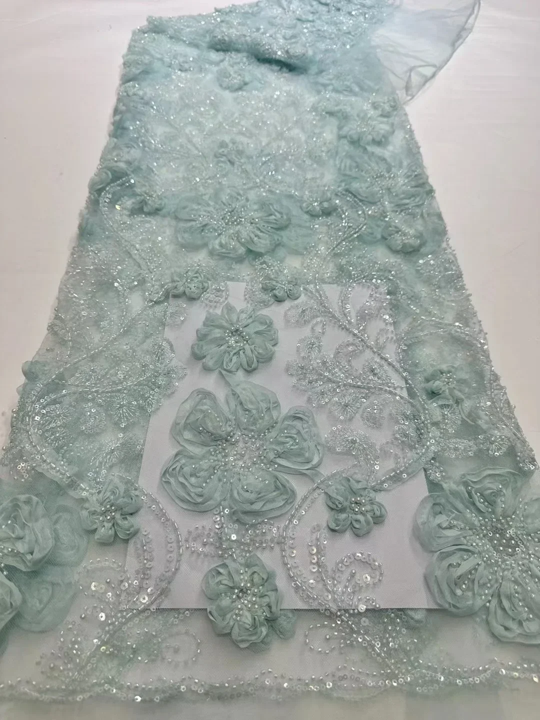 Африканская кружевная ткань «сделай сам», высококачественная 3D вышивка из Нигерии, французская кружевная ткань из тюля, шитье платья