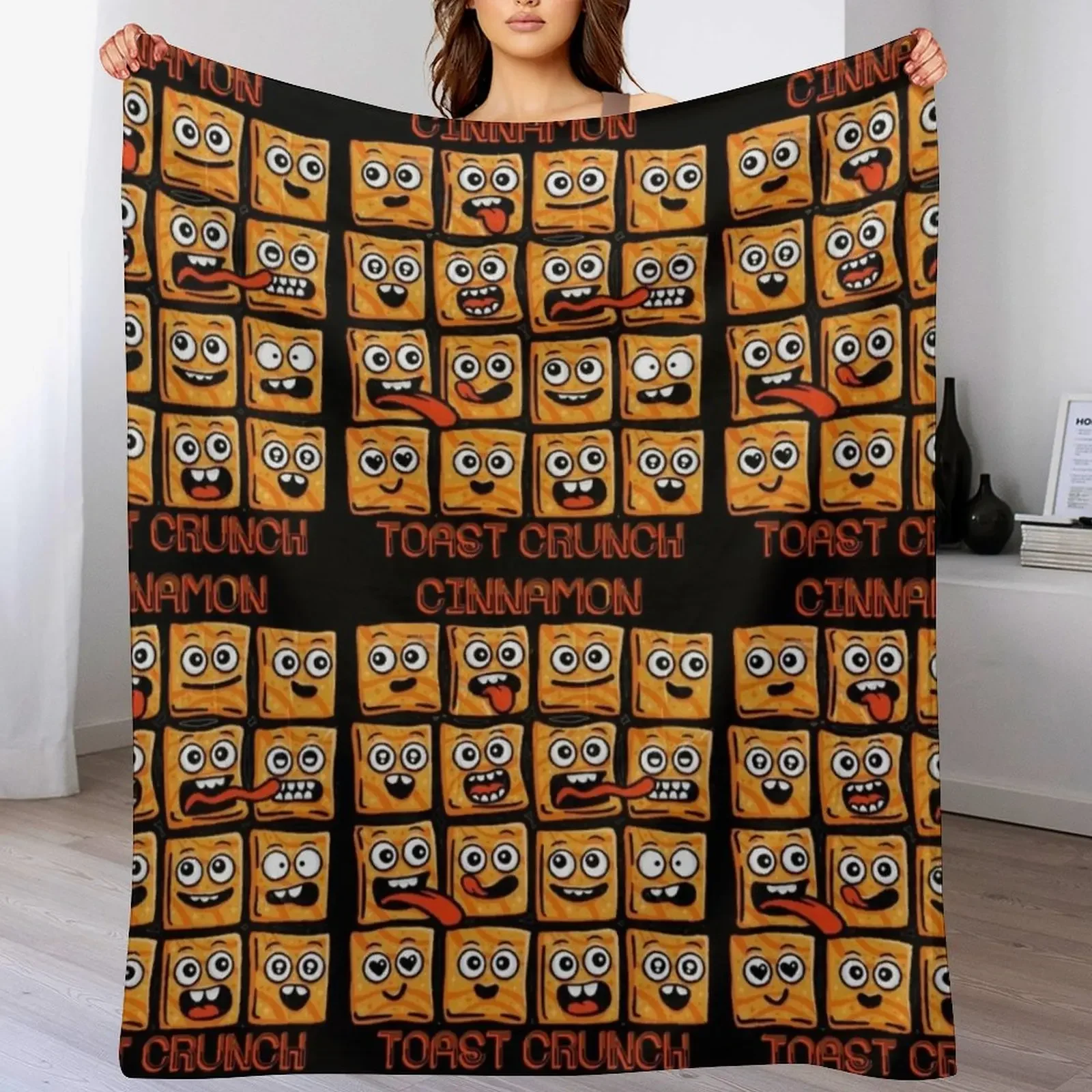 

CINNAMON TOAST CRUNCH Throw Blanket Breathable Lightweight Blanket for Adults Kids