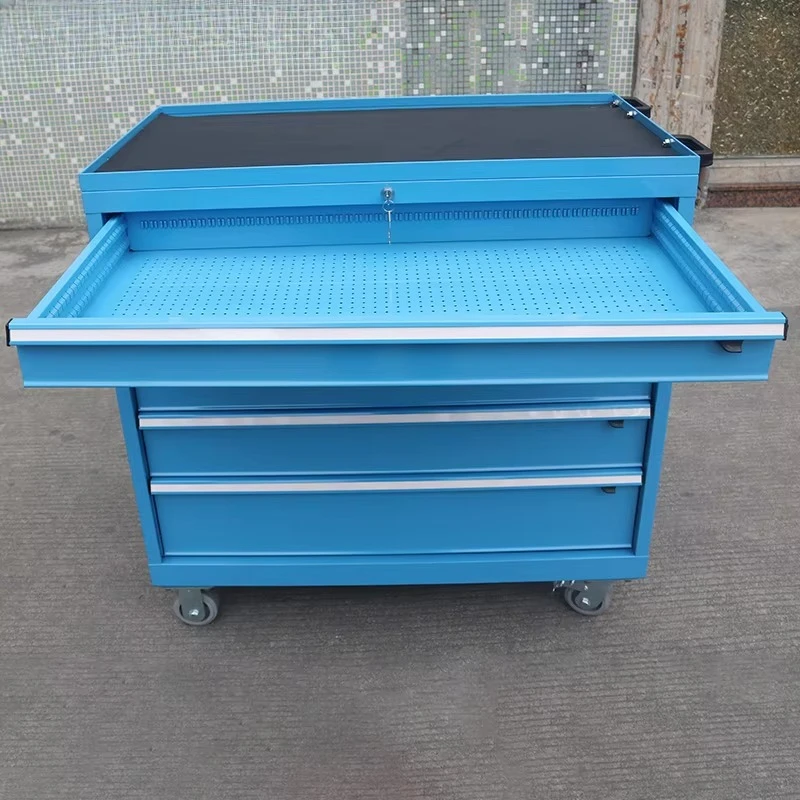 Laci Dorong Tangan Multifungsi Kotak Alat Perangkat Keras Gerobak Alat Bengkel Mobil Gerobak Kecil Kabinet Seluler Berat