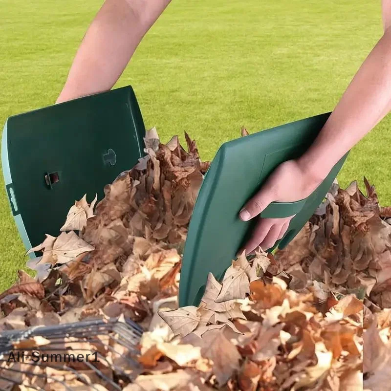 【E】Cinza de hojas de gran capacidad para jardín al aire libre, herramienta de limpieza dentada, rastrillo de mano, herramientas de limpieza de hojas de patio, rastrillo de jardinería de mano