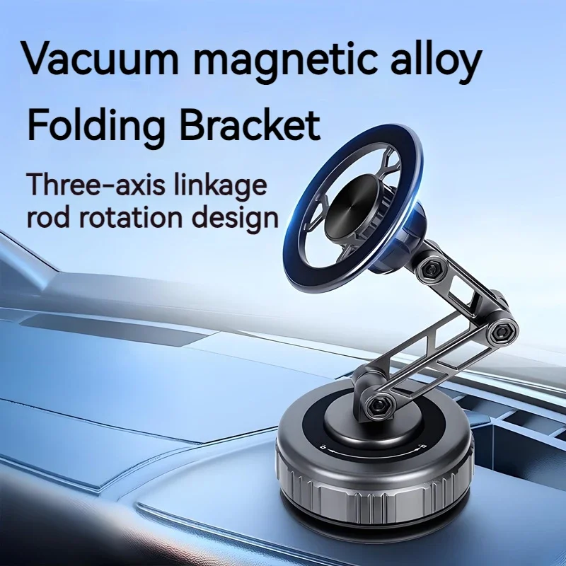 G188S Универсальные вакуумные чашки Магнитный автомобильный держатель для телефона Трехосевой складной 360° °   Вращающееся крепление идеально подходит для стекла в ванной комнате в спальне