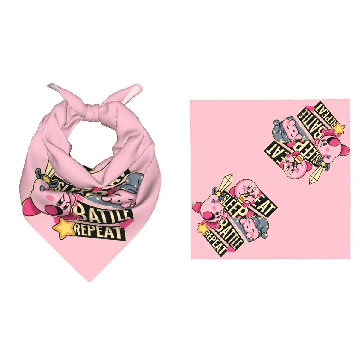 Pañuelo Personalizado de Kirby para Hombre y Mujer, Cómodo Pañuelo Kawaii con Diseño de Muñeco de Dibujos Animados, Bandana para el Cabello para Fiestas