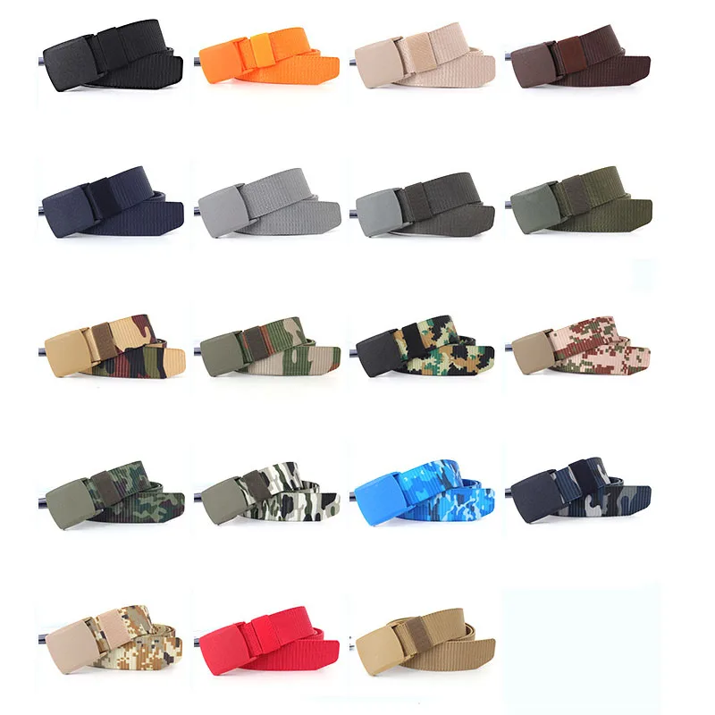 Camouflage Men's Utility Belt Outdoor Sports Training Denim Canvas Belt Fashion Luxury High Quality Brand Nylon Belt