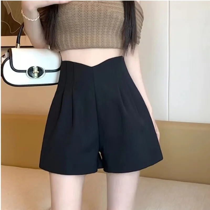 

Short Pants Woman High Waist Office Work black Shorts for Women Wide Suit with Flowy Harajuku Fashion Stretchy Outfits Outdoor