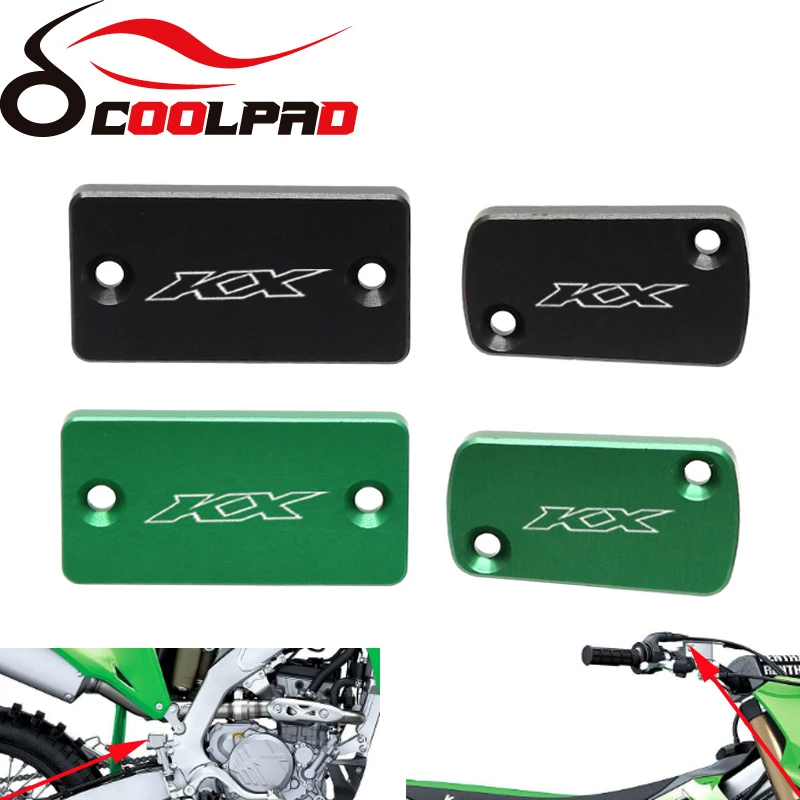 Rear Front Brake Reservoir Caps For KAWASAKI KX 125 250 03-07/ KX250F KX450F 04-18/ KX250 2019-2020 Motorcycle Oil Fluid Cover