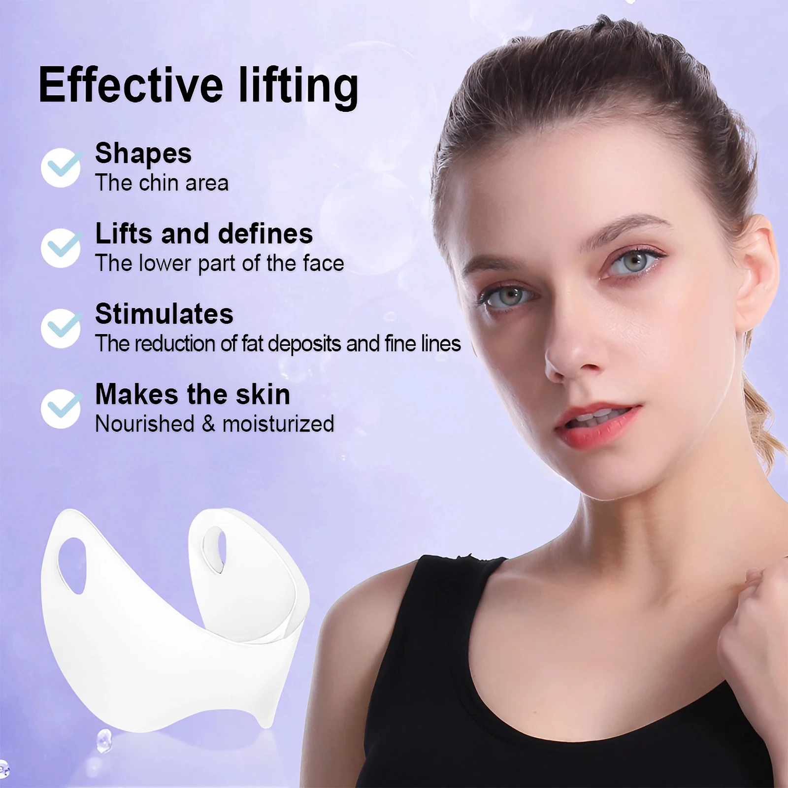 V-Line Face LiftingเทปDouble Chin Remover Ice Silk Face Lift Mask Facial Slimming Bandage Skin Careเครื่องมือความงาม