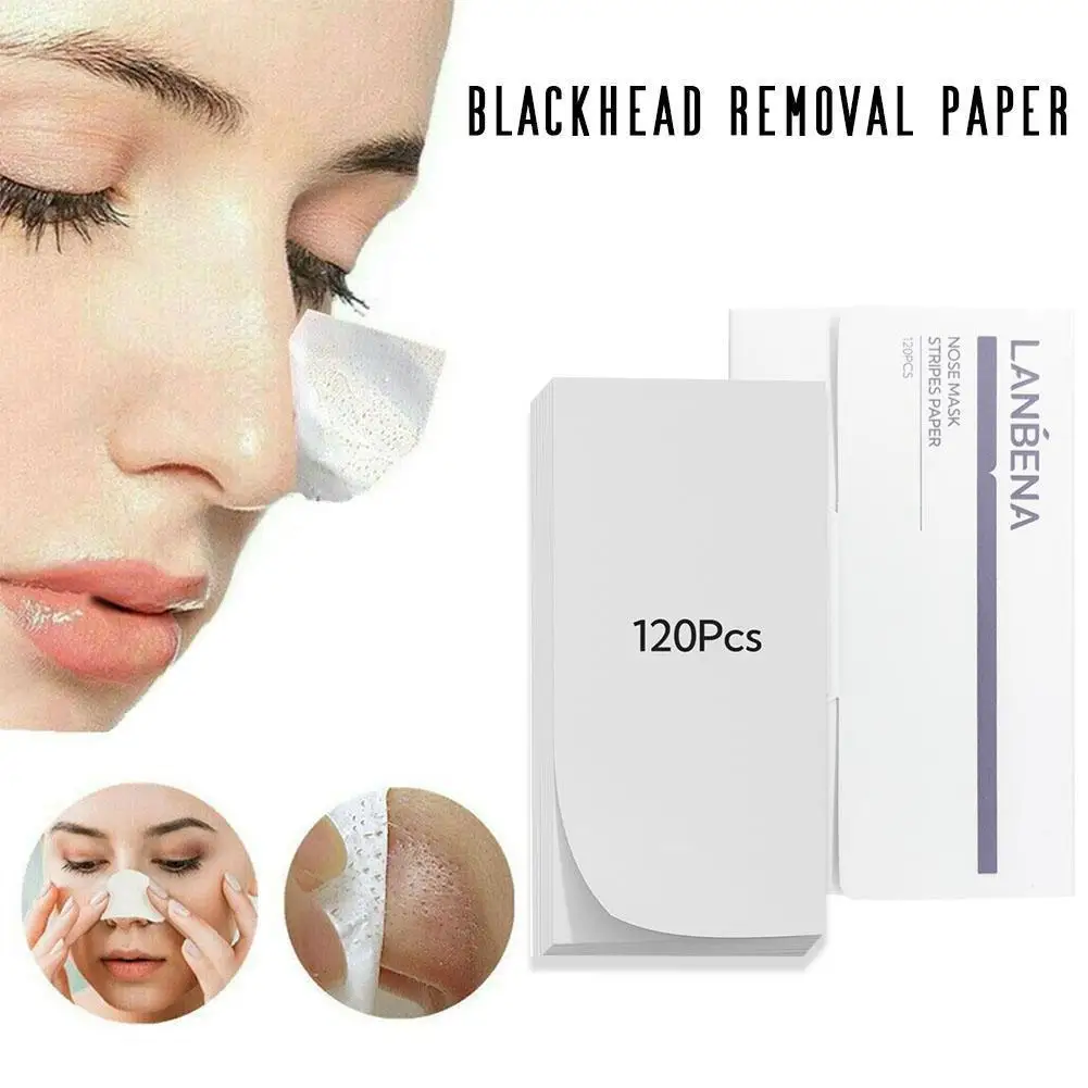 Blackhead Removal Plant Pore Strips, Nose Acne Cleansing, Black Dots, Peel Off Mud Mask, tratamentos, cuidados com a pele, 120pcs