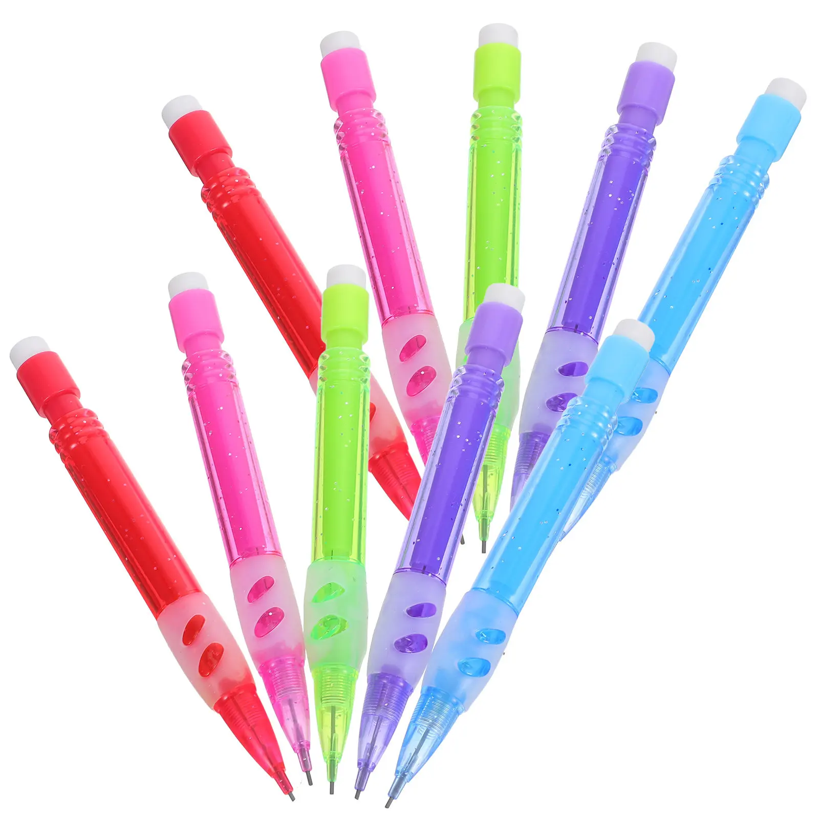 

10Pcs Mini Mechanical Pencils 0.7mm Short Automatic Pencils Cute Colorful Pastel Set Smooth Writing Pocket Friendly for School