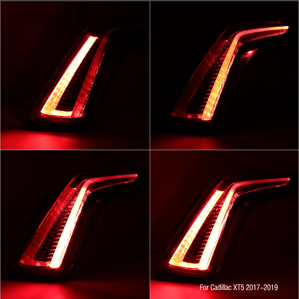 1 قطعة اليسار مصباح ليد خلفي لكاديلاك XT5 2017 2018 2019-2021 المدخن LED الضوء الخلفي مصباح مكبح مصباح قيادة بدوره مصباح إشارة
