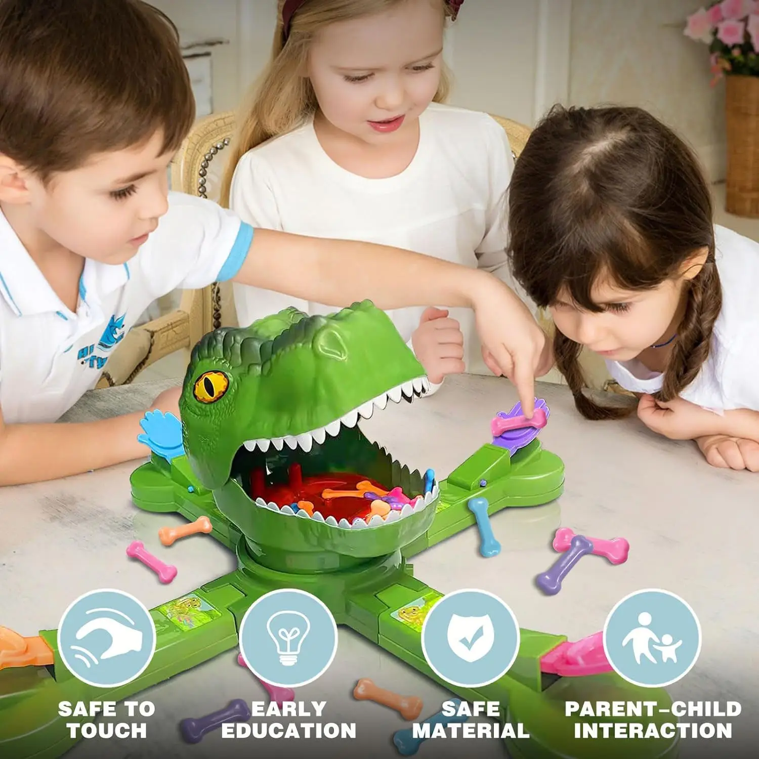 Feeding Frenzy Fun: Electric Dinosaur Bone Battle - Multiplayer Action, Speed Challenge for Family & Parties