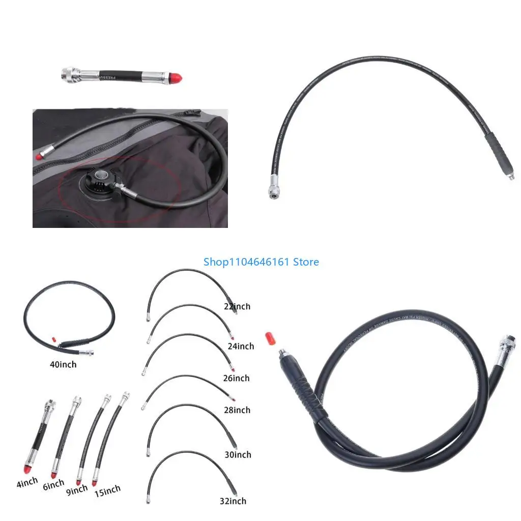 

Резиновые шланги для надувательства 350PSI для подводного плавания с аквалангом Шланг низкого давления с быстрым разъемом для в