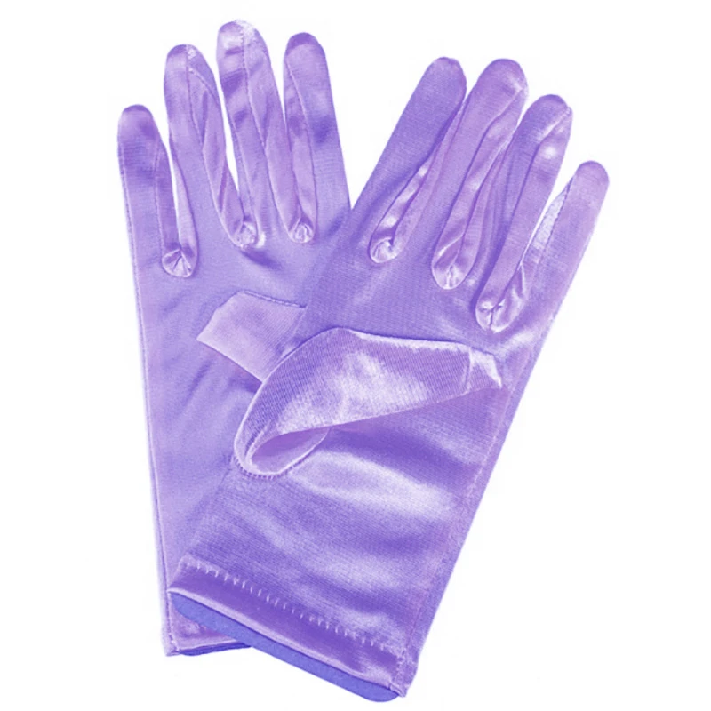 New Stretch Satin Solid Color Gloves For Women Girls Practical Glove Etiquette Performances Gloves Costume Prom Party Gloves