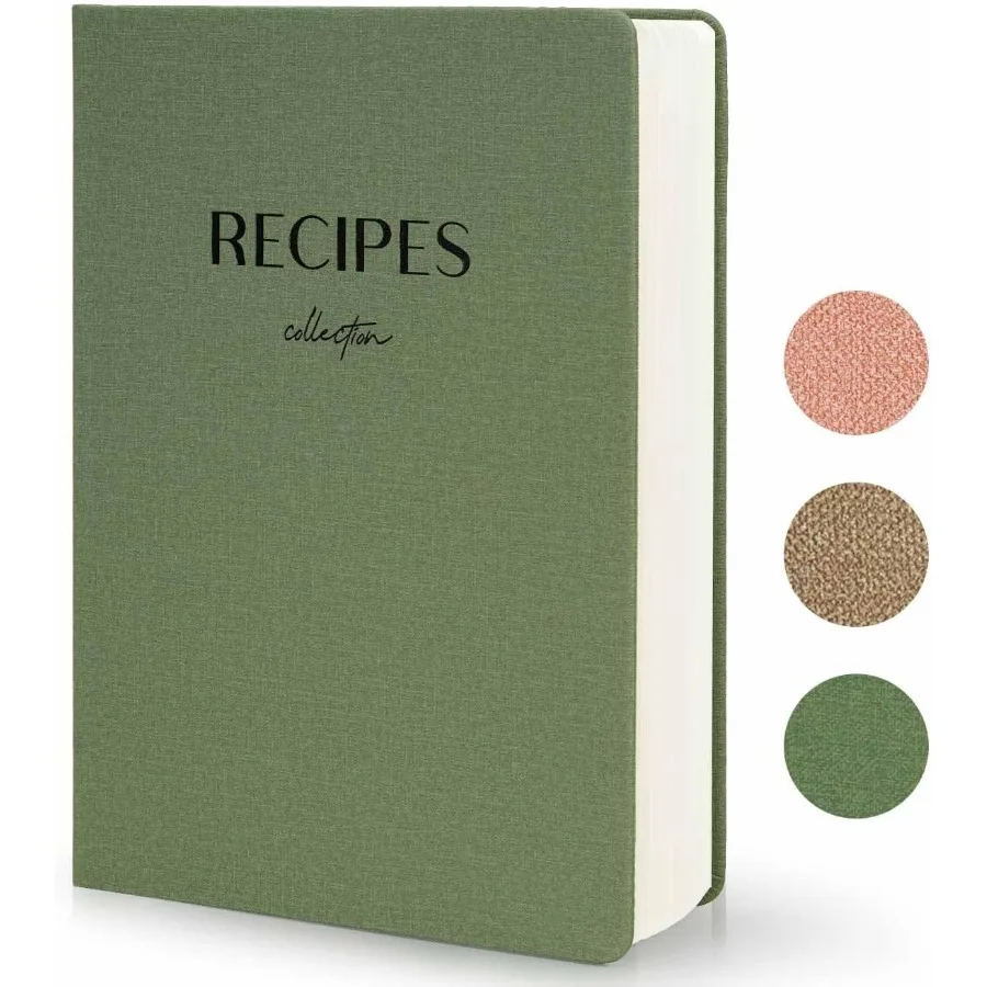 Libro de recetas para escribir en tus propias recetas Cuaderno de recetas en blanco con 192 páginas Jourl de recetas de tapa dura de 7 "x 10" para cocinar lo