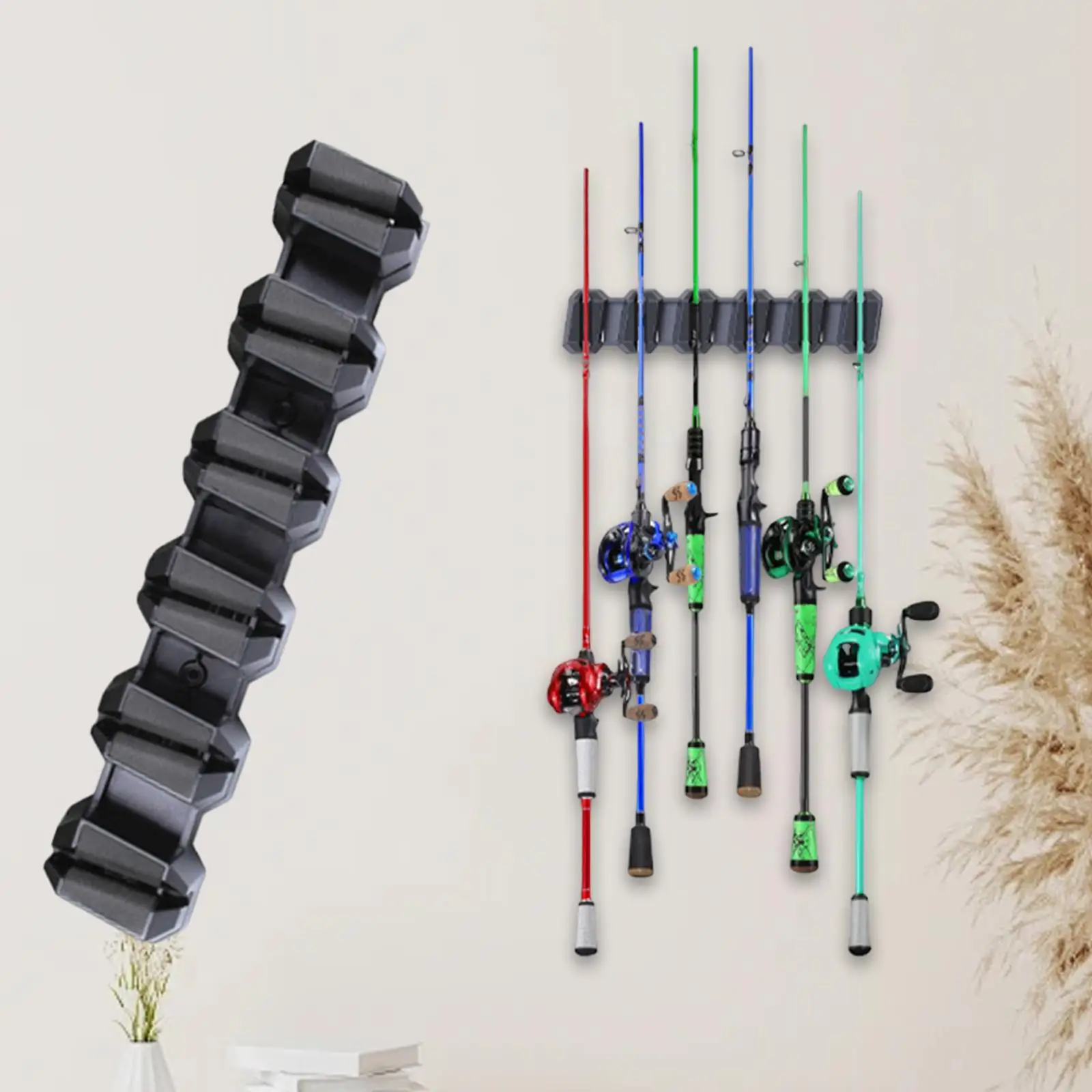 Lightweight Fishing Rod Holder EVA Foam Wall Mount Bracket Organizer Stand for Boat Garage Freshwater Fishing