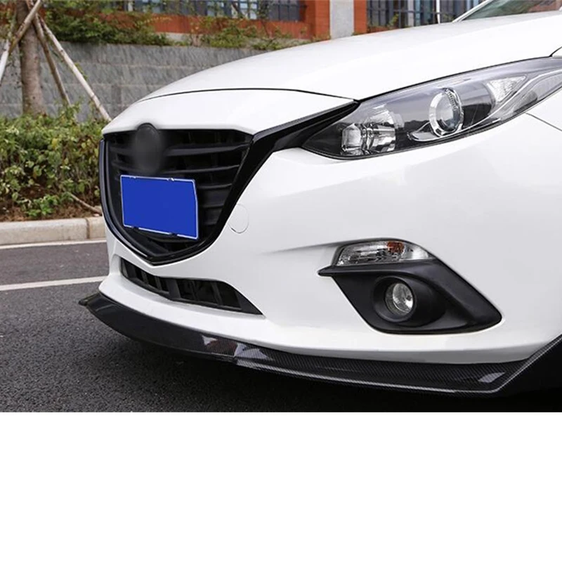 For Car Grille Trim Strip Mazda 3 2014 2015 2016 ABS FRONT Bumper Full Star RACING Grills Cover Trim Mazda3 ACCESSORIES Refit M3