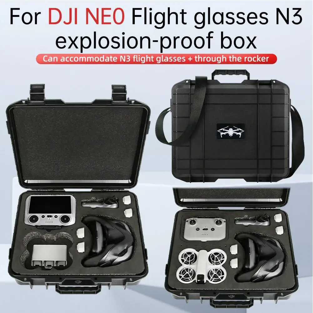 For DJI Neo/N3 Flight Goggles/crossing Rocker Explosion Proof Case Drop-proof And Shock-absorbing Large Capacity Storage Case