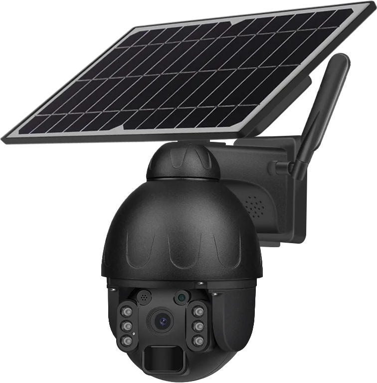 SECTEC Patent Metal 4Mp 4G GSM Solar Camera Outdoor Security Ptz Solar Battery Backup Tuya Security Cam On 4MP Solar CCTV Camera