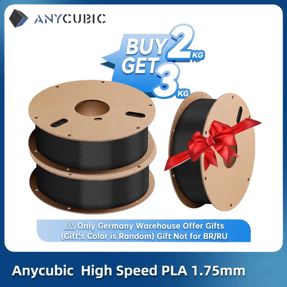 ANYCUBIC 1kg/Roll High-Speed PLA Filament 1.75mm Plastic For 3D Printer Rubber Consumables Material For ANYCUBIC KOBRA 2 Series