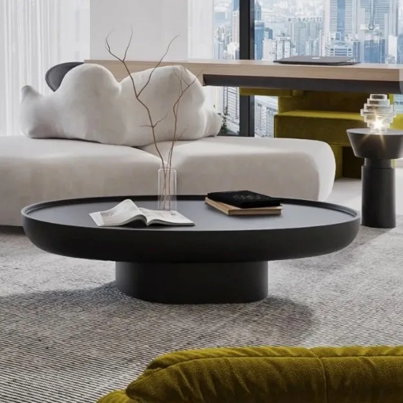 

Simple Decorative Sedentary Table Design Oval Interior Large Decor Modern Coffee Table Designer Round Dark Living Room Furniture