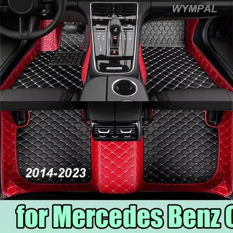 메르세데스 벤츠 C 클래스 W205 C180 용 자동차 바닥 매트 200 220 250 260 300 350 400 450 2014 2015 2016 2017 2018-2023 액세서리