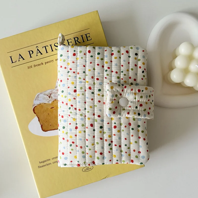 A5A6 Handmade Fresh Wave Dot Book Jacket คู่มือ Ins Wind Diary น่ารัก DIY หนังสือแจ็คเก็ตสําหรับเพื่อน Kawaii ปกหนังสือ
