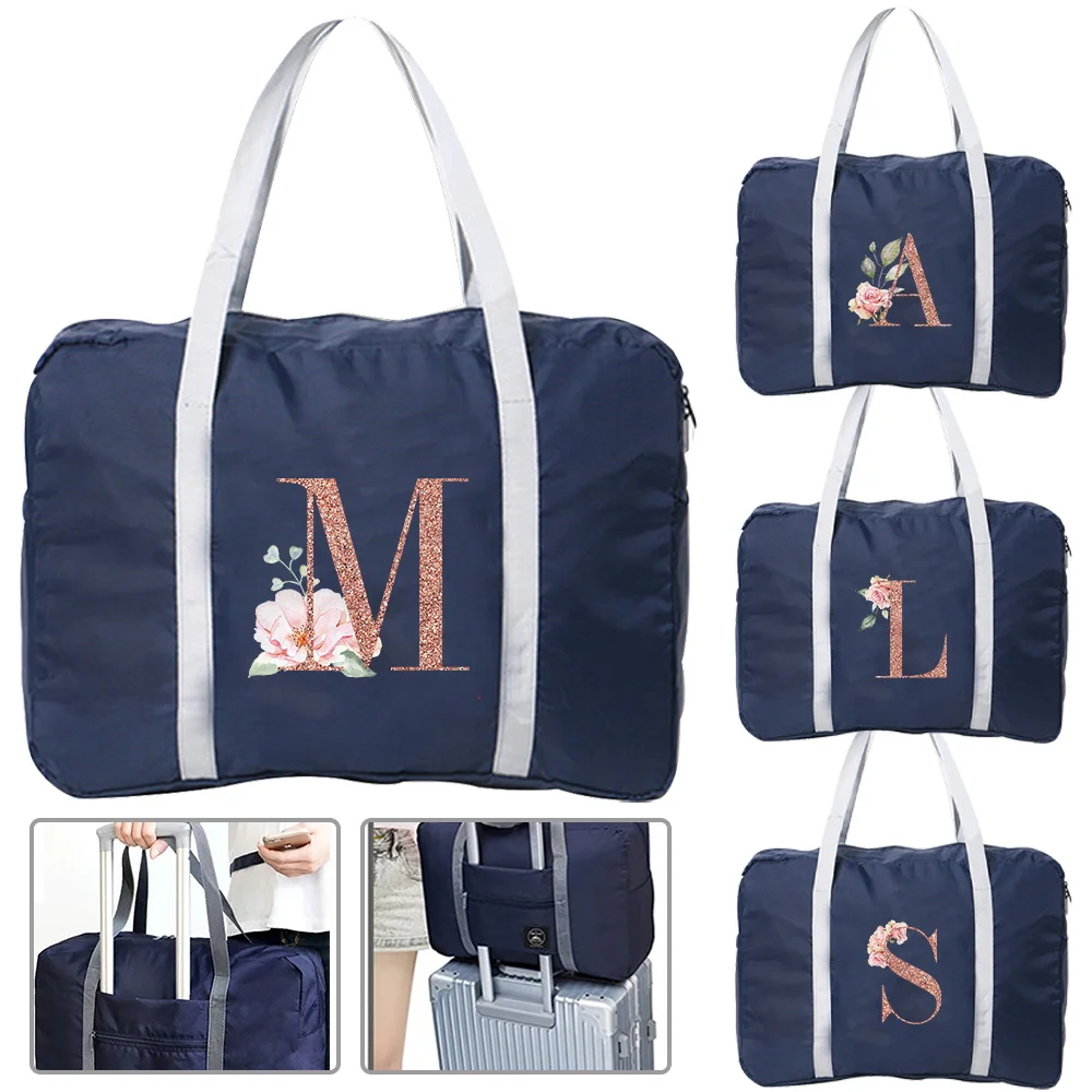 

Handheld Travel Bag with Lightweight and Minimalist Letter Pattern Printing Series Large Capacity Waterproof and Foldable
