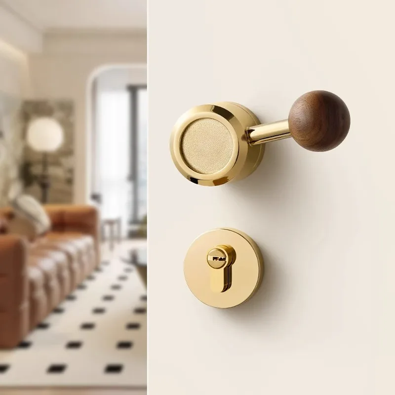 retro-bedroom-home-room-magnetic-silent-split-door-handle-lock