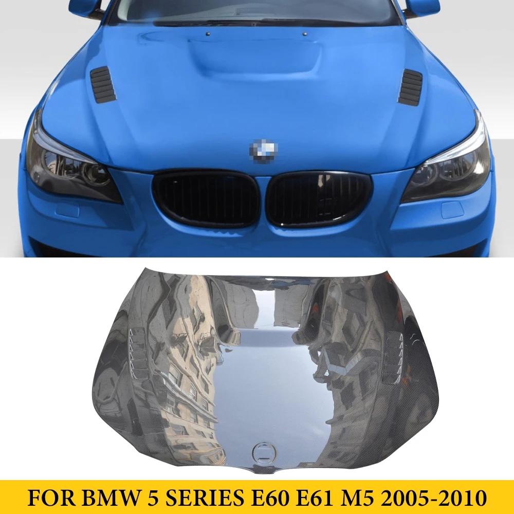 For BMW 5 Series E60 E61 M5 2005-2010 Carbon Fiber Front Engine Hood Bonnet Car Styling