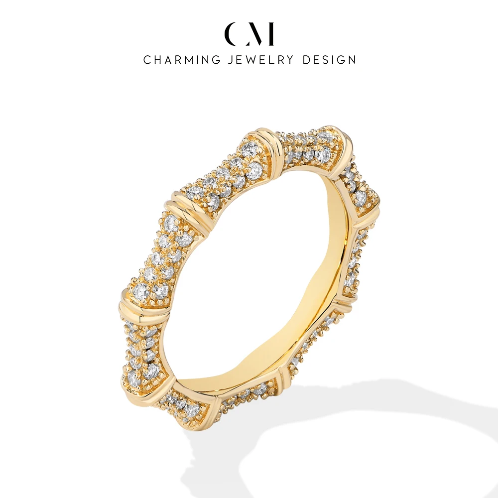 

CHARMING Classic Cauldron-shaped design Round Moissanite Ring S925 Silver for Women party Jewelry Gifts Anniversary Enagagement