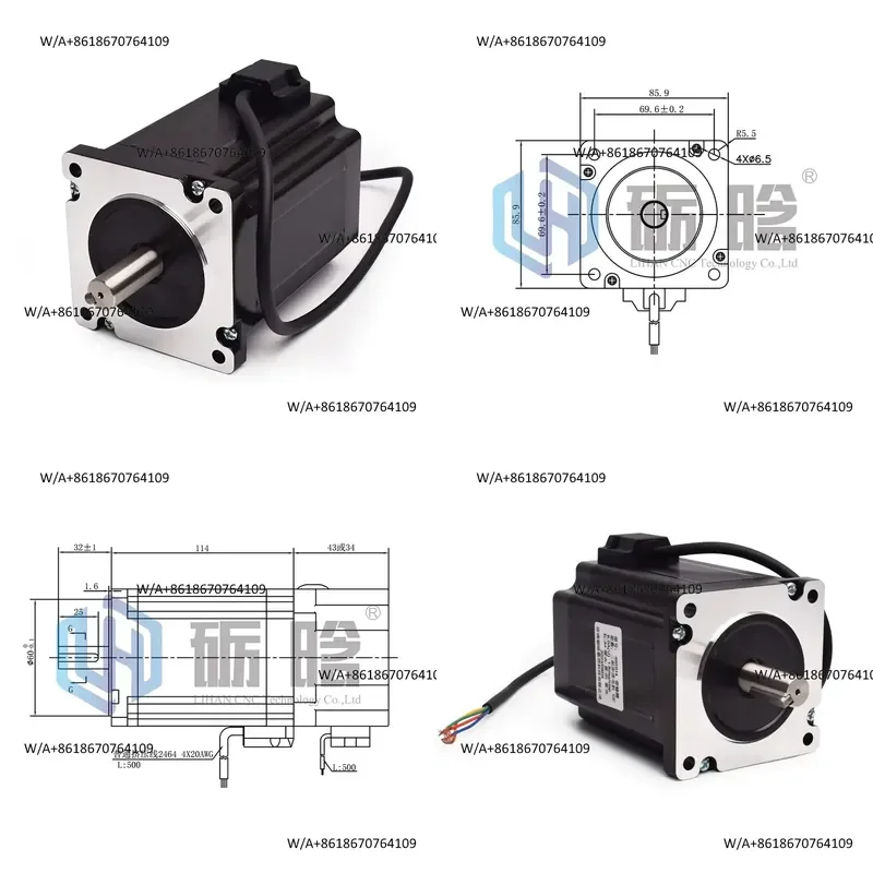 2026 High Torque Nema 17/23/34 450A/450b/450c Closed Loop Hollow Shaft Stepper Motors for Cnc Milling Machine