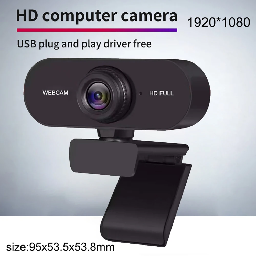 

Webcam Mini PC HD 2k Camera With Microphones 360 ° Rotation USB Plug and Play Driver-Free For Desktop Computer Laptop Video Call