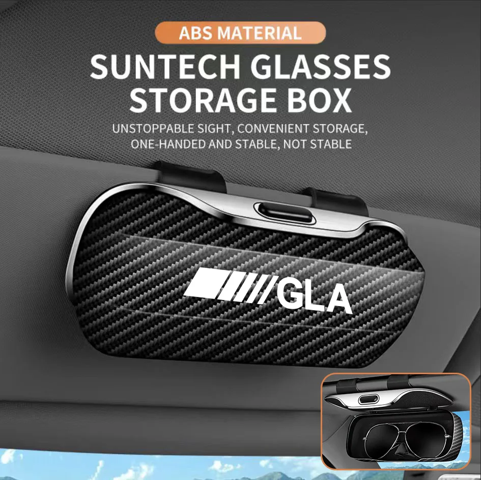 

Car Eyewear Case Box Sunglasses Holder Sun Visor Storage Protective Frame Box Glasses Clip Portable For Mercedes Benz Gla Gla200